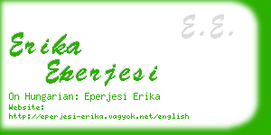 erika eperjesi business card